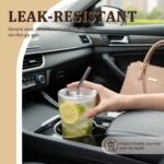 4 Packs Ribbed Glass Tumbler with Lid and Straw 13 oz Cute Ice Coffee Cup Set for Smoothie Juice Matcha Tea Latte Cappuccino Espresso Hot Coffe Water Reusable Clear Travel Boba...