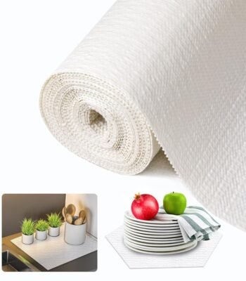 Beautysaid Shelf and Drawer Liner for Kitchen Cabinet, Non Adhesive Non Slip Shelf Paper Waterproof Washable Thickened for Dresser Pantry Shelve Bathroom Protector...