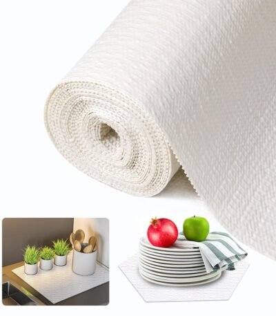 Beautysaid Shelf and Drawer Liner for Kitchen Cabinet, Non Adhesive Non Slip Shelf Paper Waterproof Washable Thickened for Dresser Pantry Shelve Bathroom Protector...
