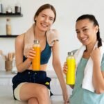 Luxfuel Clear Glass Bottles with Lids 18 oz, Reusable Glass Water Bottles with Stainless Steel Cap for Refrigerator, Juicing, 100% Leak Proof, BPA Free, Juice Bottle Drinking...