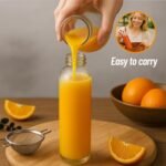 Luxfuel Clear Glass Bottles with Lids 18 oz, Reusable Glass Water Bottles with Stainless Steel Cap for Refrigerator, Juicing, 100% Leak Proof, BPA Free, Juice Bottle Drinking...